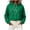 Green, variant on AKOEE Women's Crop Hoodies Y2K Casual Comfy Loose Plain Pullover Hooded Drawstring Sweatshirts Long Sleeve, Purple XL