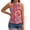 Pink, variant on Fshinging Women's Floral Print Halter Neck Tank Top Casual Sleeveless Blouse Light Yellow L