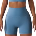thumbnail image 3 of Pantalones cortos de Yoga para mujer, mallas deportivas de cintura alta, mallas de entrenamiento de secado rápido para mujer con bolsillos para correr y Fitness, 3 of 6