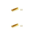 thumbnail image 1 of Naiovety Tuerca de guitarra en forma de L, 6 almohadas de cuerda, Kit de accesorios de bajo eléctrico duradero resistente al desgaste ranurado Oro 2piezas, 1 of 6