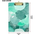 thumbnail image 3 of FMSHPON Watercolor Teal Clipboard Hardboard Wood Nursing Clip Board and Pull for Standard A4 Letter 13x9 inches, 3 of 7