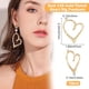 thumbnail image 2 of 1 caja de 10 dijes de corazón grandes chapados en oro de 14 quilates con forma de corazón hueco para hacer collares, pendientes, joyas, manualidades y bodas., 2 of 5