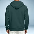 thumbnail image 4 of Qwertyu Zip Up Hoodie Men Long Sleeve Fleece Hooded Cardigan with Pocket Lightweight Loose Fit Athletic Jackets Dark Green M, 4 of 6