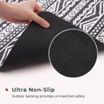 thumbnail image 3 of Bohemian Bath Mat Soft Boho Bathroom Mat Non-Slip Quick Dry Bath Rugs Thin Washable Shower Floor Mats with Super Water Absorbent Layer & Rubber Backing, 20"x32", Black & White, 3 of 6