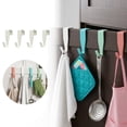 thumbnail image 2 of 4pcs Over The Door Cabenit Drawer Hooks Carbon Steel Hanger Hook No Drill Cabinet Drawer Organizer Easy to Install Hook for Hanging Stocking Clothes Towels Kitchen Cabinet Bathroom Door, 2 of 7