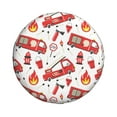 thumbnail image 2 of Gaeub Fire Truck 14-17in Tire Cover, Spare Tire Cover, for Camper Caravan, Trailer, Car, Truck, SUV, Jeep - 15 inch, 2 of 9