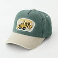 thumbnail image 2 of Baby Sun Hat Kids Toddler Boys Summer Adjustable Breathable Lightweight Baseball Cap with Digger Embroidered Baby Girl Sun Hat Green 2 Years-8 Years, 2 of 3