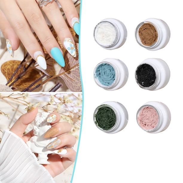 Fiudx Pegamento para Uñas, Esmalte Uñas Vibrante, Gel de Larga Duración, Relieve 3D, Uso Profesional En Casa, Manicura Elegante, Fácil Aplicación.