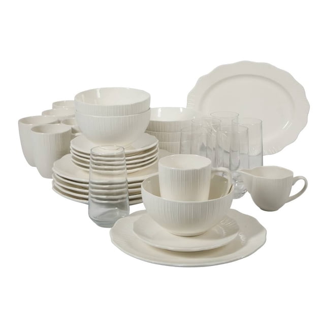 Vajilla Gibson Elite de Porcelana 32 Piezas, Servicio para 6 Personas