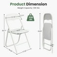 thumbnail image 5 of Gelloan 6 Pack Folding Chairs, Indoor Outdoor Portable Stackable Commercial Leather Padded Seat，Wedding Chairs with Metal Frame Home Office Party Use,White, 5 of 9