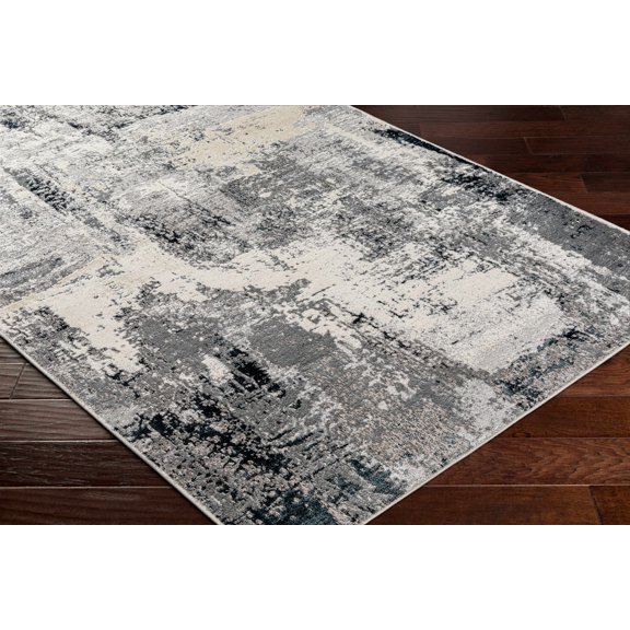 Hauteloom Colwood Living Room, Bedroom Area Rug - Contemporary - Black, Charcoal, Light Gray - 4'3" x 5'11"