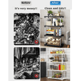 thumbnail image 2 of Bxaolu 4-Tier Heavy Duty Plastic Storage Shelving Unit, 100lbs/Shelf (31.5"H x 15.7"W x 8.6"D), Standing Shelf Units for Kitchen, Bathroom, Office,Living Room, Balcony, Kitchen, Black, 2 of 8