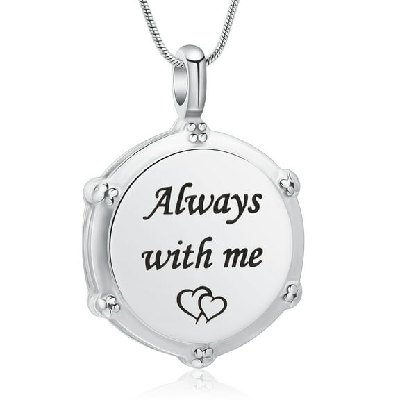 Drum Cremation Jewelry for Ashes Urn Necklace Lockets for Human Ashes Pendent for Men Women Gifts