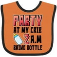 thumbnail image 3 of Inktastic Party at My Crib 2 A.m. Bring Bottle Baby Humor Boys or Girls Baby Bib, 3 of 4