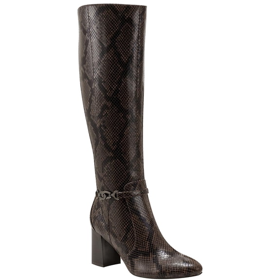 Bandolino Womens Brenda2 Faux Leather Pointed Toe Knee-High Boots