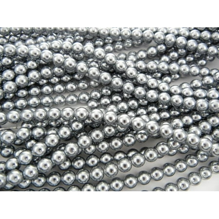 - UnCommon Artistry Glass Pearl Beads 200pcs 6mm - Silver