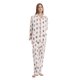 thumbnail image 2 of GLOBAL Conjunto de Pijamas de Franela para Mujer, Pijamas 100% Algodón para Mujer, Ropa de Estar por Casa, Manga Larga, Botón, Cordón en la Cintura, Ropa de Dormir Cálida, Conejo Blanco S, 2 of 6