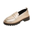 thumbnail image 3 of Willtoo Womens Platform Loafers Round Toe Slip On Casual Dress Shoes Fashion Chunky Lug Sole Walking Shoes for Daily Wear, 3 of 6