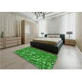 thumbnail image 4 of Ahgly Company Indoor Square Patterned Green Area Rugs, 5' Square, 4 of 6