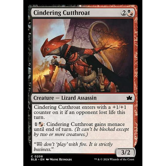 MtG Bloomburrow Common Cindering Cutthroat #208