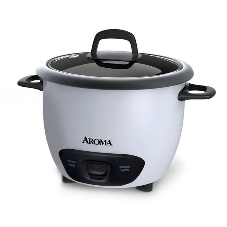 AROMA ARC-757SG White Simply Stainless 14-Cup Rice Cooker 