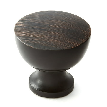 Oil Rubbed Bronze Kitchen Cabinet Hardware - Cauldham Solid Round Kitchen Cabinet Knobs Pulls (1-1/4