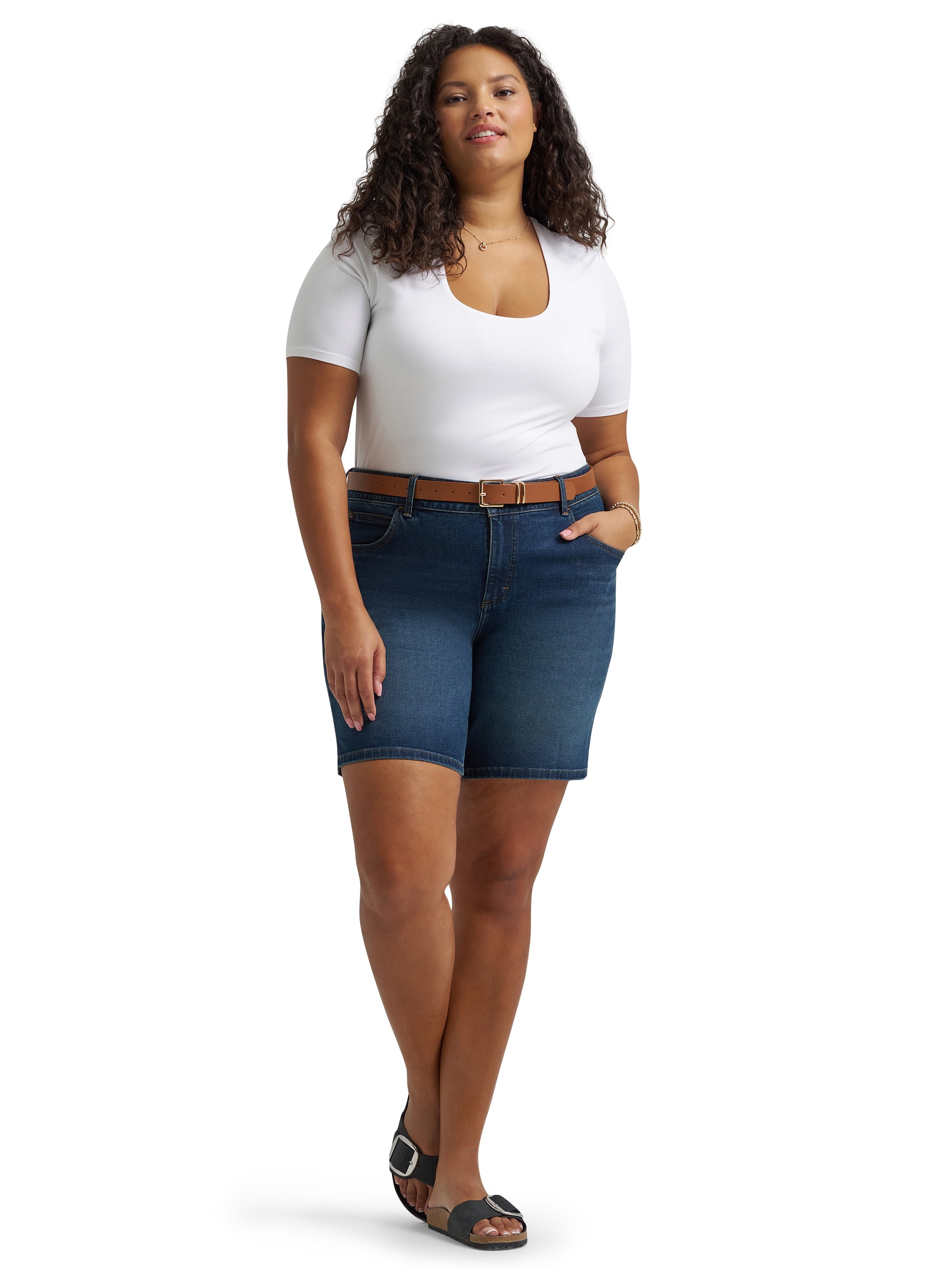 Lee® Women's Plus Mid Rise Bermuda Short, Sizes 16W-26W