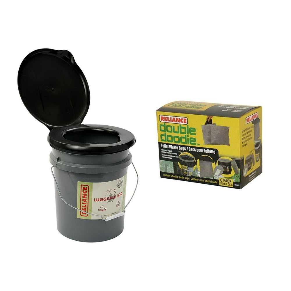 Reliance Products Portable 5 Gallon Toilet with Toilet Waste Bags (6
