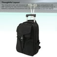 thumbnail image 4 of Wheeled Shoulder Bag, 30L Capacity Soft Portable Handle Adjustable Strap Buckle Quiet Rubber Wheels Laptop Compartment Trolley Backpack  for Business Trip, 4 of 7
