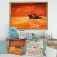 thumbnail image 3 of Designart 'Fishing Boat During Red Evening Glow' Nautical & Coastal Framed Art Print, 3 of 4