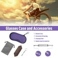 thumbnail image 2 of Fintie Sunglasses Case, Hard EVA Shell Shockproof Sport Glasses Case with Metal Carabiner Travel Zipper Eyeglasses Case, Voilet, 2 of 7