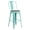 Mint Green, variant on Flash Furniture Cindy 30" High Crystal Teal-Blue Metal Barstool with Back and Wood Seat