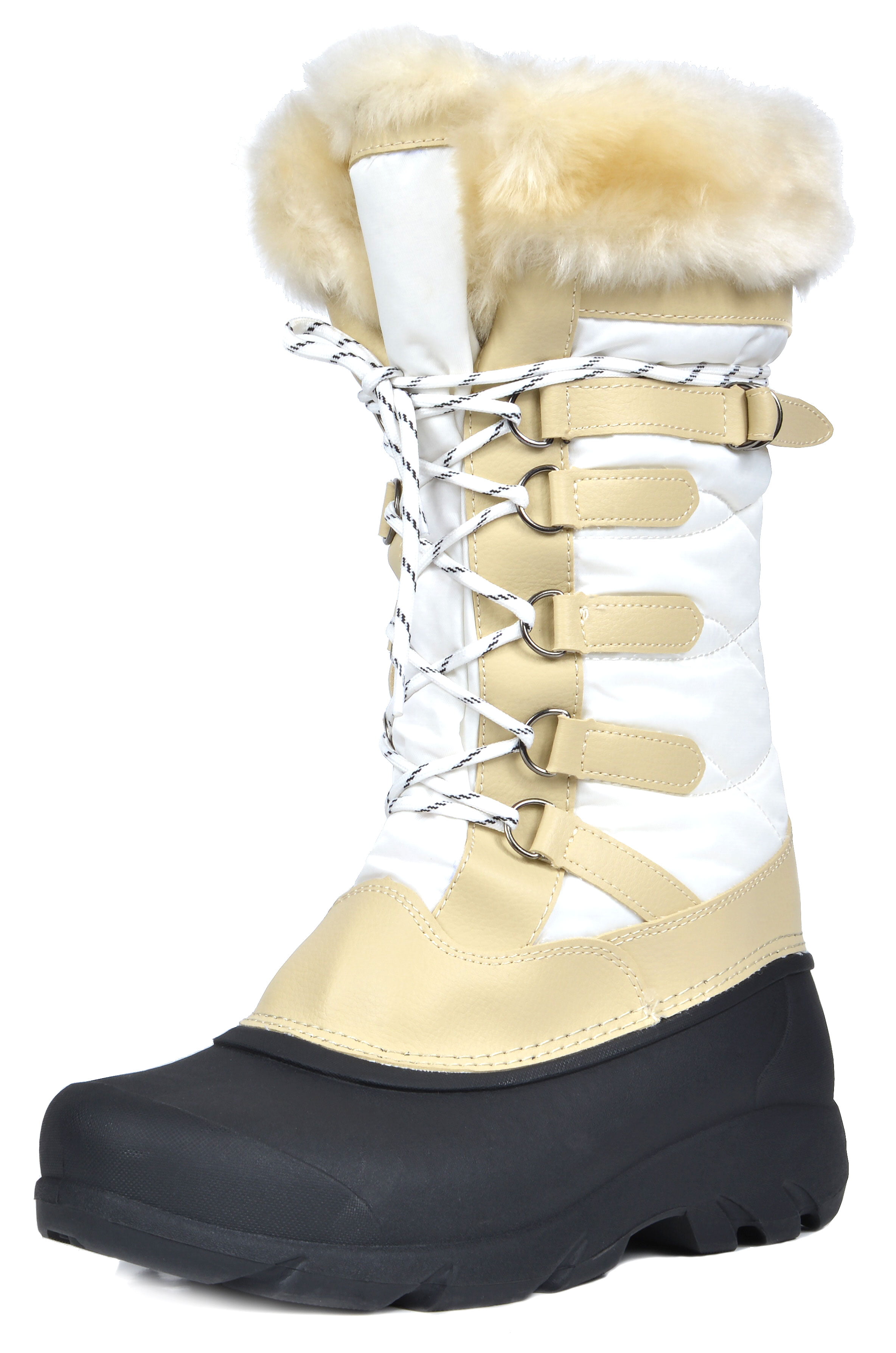 New Womens Winter Warm Wedge hidden Faux Suede Fur Lining Calf Boots Shoes Snow