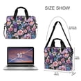 thumbnail image 3 of FORMRS 16" Laptop Bag Carrying Sleeve Case with Handle Travel Shoulder Briefcase, Pink and Purple Flowers, 3 of 8