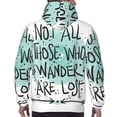 thumbnail image 7 of Sikiie Not All Who Wander Are Lost1 Men's Hoodie, Essentials Hoodie, Sweatshirt, Pullover Hooded Sweatshirt for Men-Small, 7 of 7