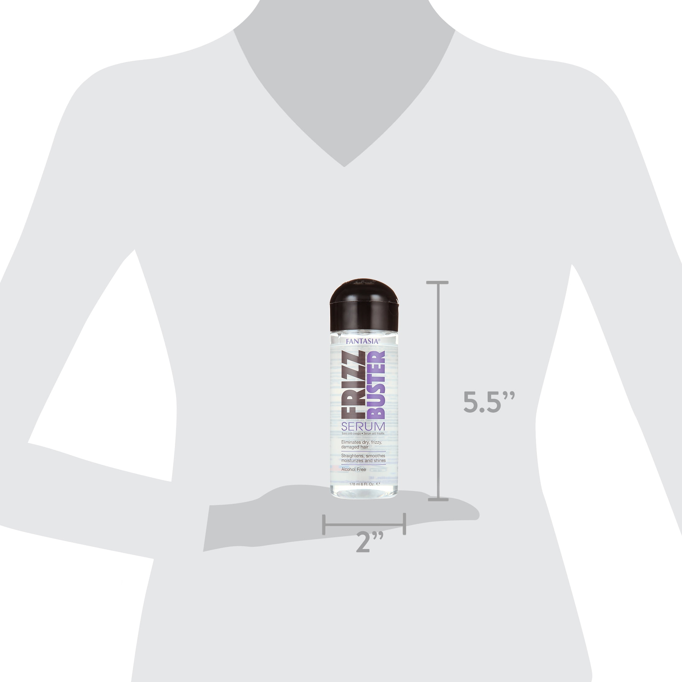 Fantasia Frizz Buster Humidity Resistant Moisturizing Hair Serum, 6 fl oz., Female
