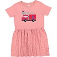 thumbnail image 3 of Inktastic 4th of July Firetruck with Red and Blue Stars Girls Toddler Dress, 3 of 5