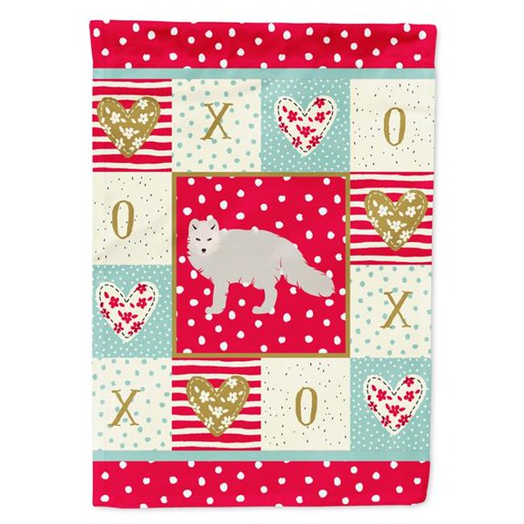 Carolines Treasures CK5304GF 11 x 0.01 x 15 in. White Arctic Fox Love Flag Garden Size