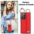 thumbnail image 6 of Allytechgroup Galaxy Note 20 Ultra Case with Keychain, Luxury Girly PU Leather Back Cover Bracket Stand Shockproof Bumper Drop Proof Phone Case Cover for Samsung Galaxy Note 20 Ultra, Red, 6 of 8