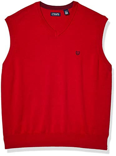 Chaps Mens Cotton V-Neck Sweater Vest