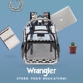 thumbnail image 6 of Wrangler Clear Waterproof Backpack, Durable Plastic Book Bag, Casual, for Girls, Clear Graphite, 6 of 6