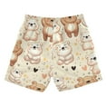 thumbnail image 2 of joogoo Boys Swim Trunks Cute Happy Bear Beach Board Shorts Drawstring Swimsuit M, 2 of 6