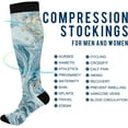thumbnail image 4 of Coolnut Marble Compression Socks for Men & Women 1 Pack, Knee High Stockings for Running, Sport, Hiking & Travel, 4 of 6