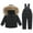 Black, variant on Odeerbi Toddler Boys Girls Ski Sui Waterproof Snowsuits Winter Down Jacket 2025 Fashion Solid Color Down Jackets Keep Thickening Warm Outdoor Coat Jumpsuit Set White 4-5 Years