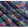 thumbnail image 3 of Soimoi Cotton Poplin Fabric Animal Skin,& Floral Watercolor Printed Fabric 1 Yard 56 Inch Wide, 3 of 7