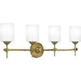 thumbnail image 3 of 4 Light Bathroom Light Fixture in Transitional Style-10 inches Tall and 31.25 inches Wide-Weathered Brass Finish Bailey Street Home 71-Bel-4352180, 3 of 5
