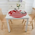 thumbnail image 3 of HAOXIT   Red and White Striped Tablecloth Stripe Table Cover Carnival Circus Tablecloths Waterproof Rectangle Tablecloth for Holiday Party Picnic Decoration 54''x54'', 3 of 7