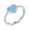 Silver, variant on Sterling Silver Heart-Shaped Turquoise Ring for Women: Seiko Processing, Fashion Simple Style, Gemstone Inlay