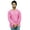 Baby Pink, variant on Men's White Short Kurta Round Keyhole Neck Cotton Tunic Shirt-Large