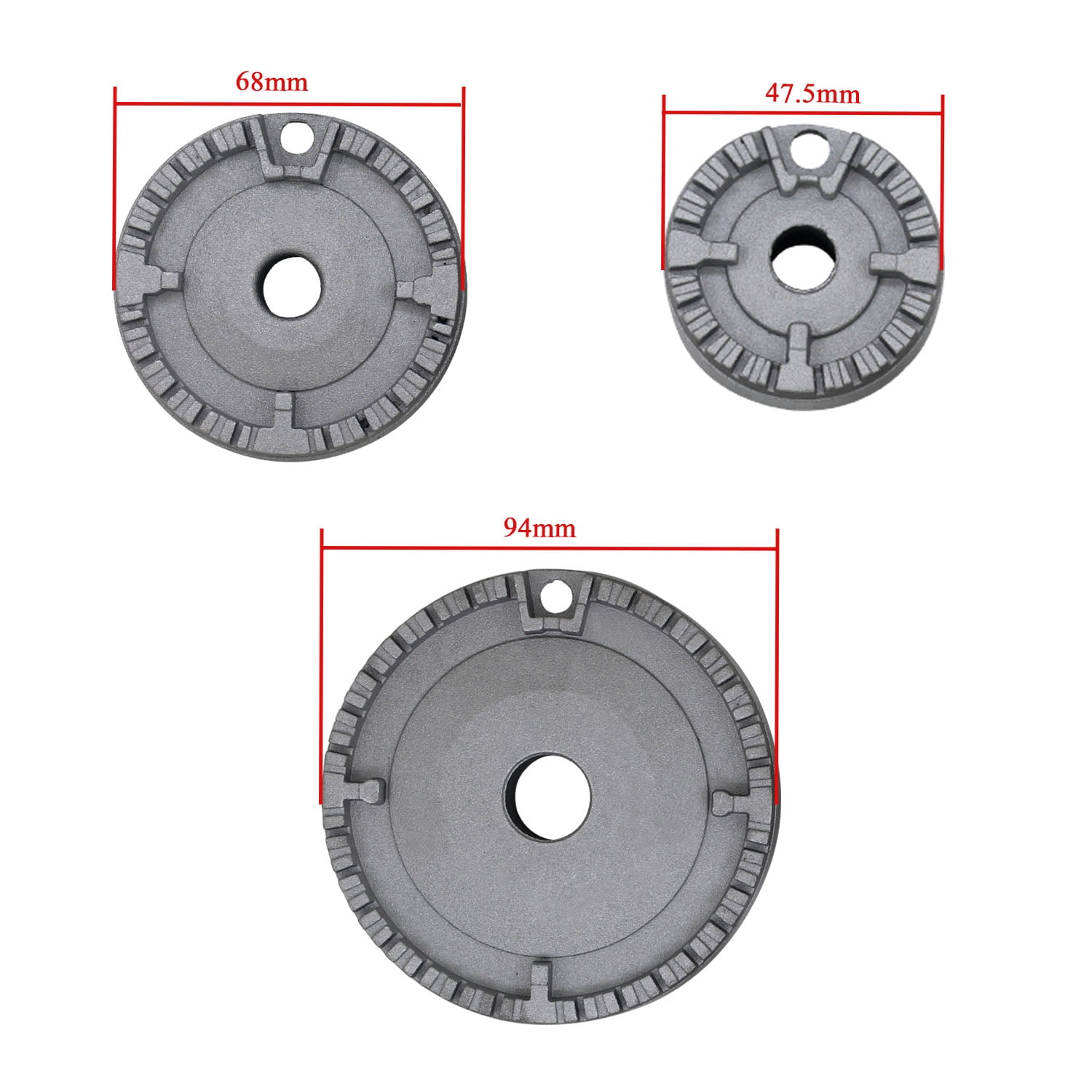 1 pcs Embedded Gas Stove Burner Lid Cover Household Gas Stove Accessories Kit Gas Stove Parts 47.5 68 94mm
